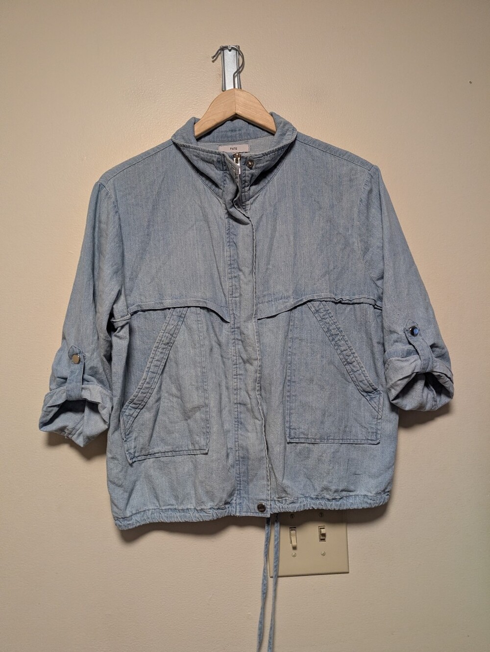 FATE Medium Chambray Utility Jacket Light Blue